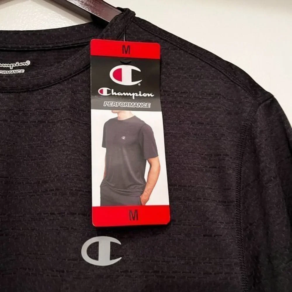 Champion Performance Double Dry Men’s Black T-Shirt (NWT / Medium) (mc) - Picture 7 of 7